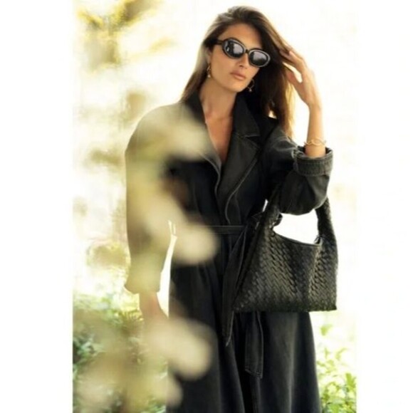 Walter Baker NEW NWT Margaux Black Soft Woven Vegan Leather Shoulder Handbag - Picture 2 of 12